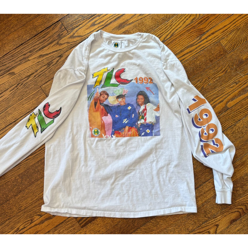 Vintage 1992 TLC Cross Colours‎ Long Sleeve Shirt Size L